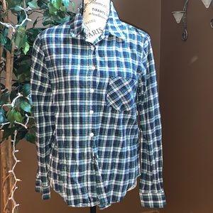 Green and navy plaid flannel from Nordstrom